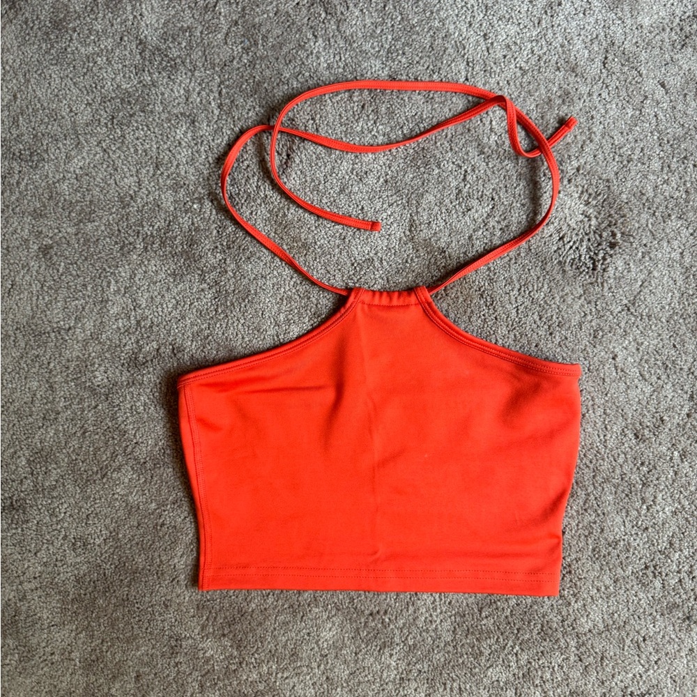 Mika Yoga Wear Red Halter Top for Active Comfort